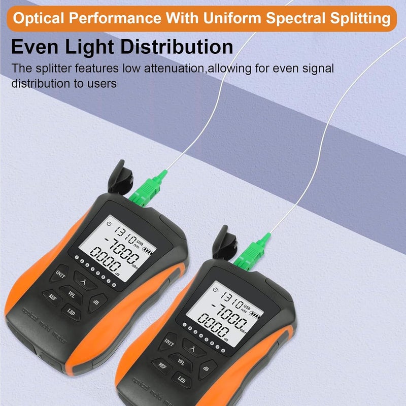 Poyiccot موزع الألياف الضوئية SC 1X8 PLC، موزع الألياف الضوئية SC أحادي الوضع 0.9 مم G657A1 موزع PLC مع سلك توصيل 1310-1550 نانومتر لتوصيلات المنزل، مشروع هندسي، شبكة الألياف الضوئية، 1م/3.3 قدم - Image 4